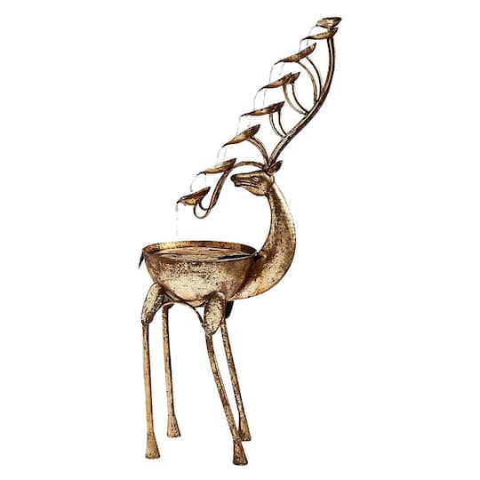 Design Toscano Deer Antler Falls Cascading Metal Sculptural Fountain